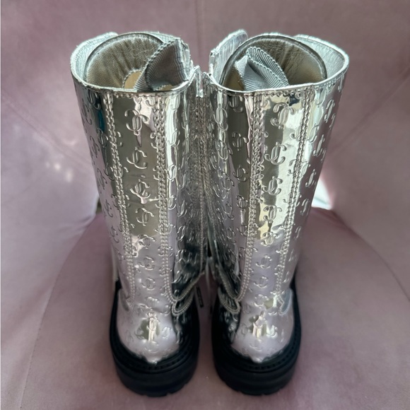 Jimmy Choo Patent Leather Ankle Boots in Silver - Picture 6 of 12
